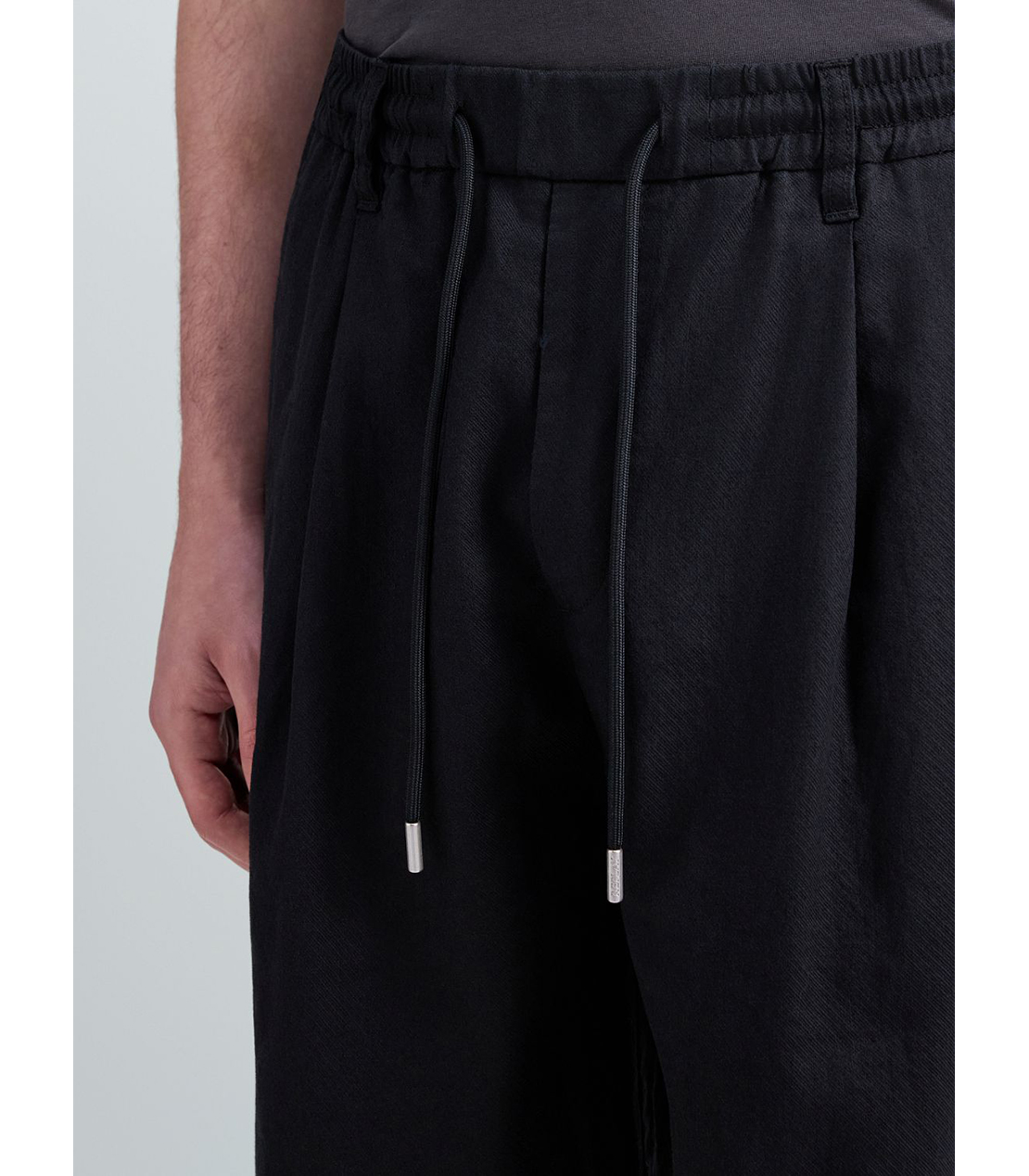 リネンコットンツイルショーツ 詳細画像 ブラック 5